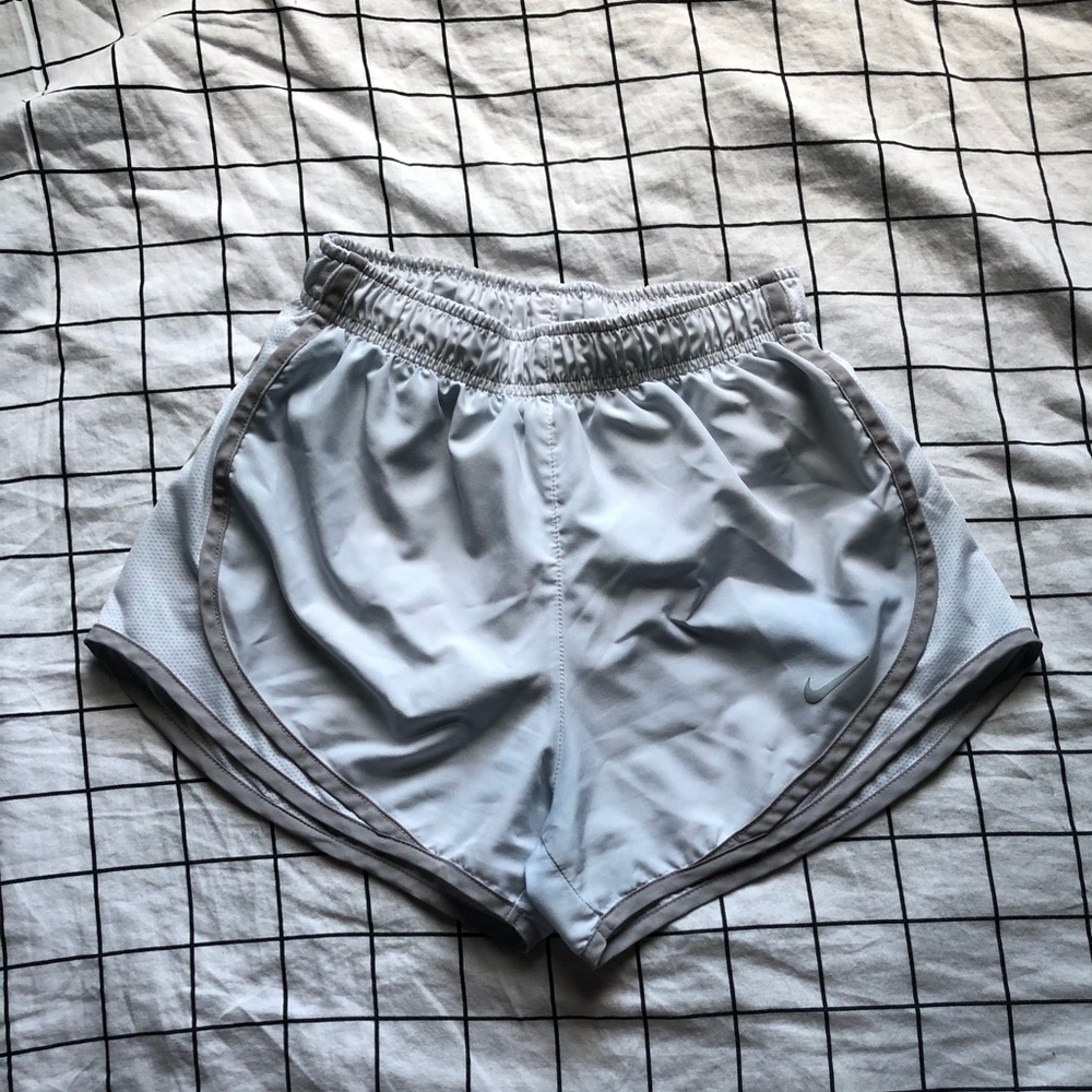 white nike athletic shorts